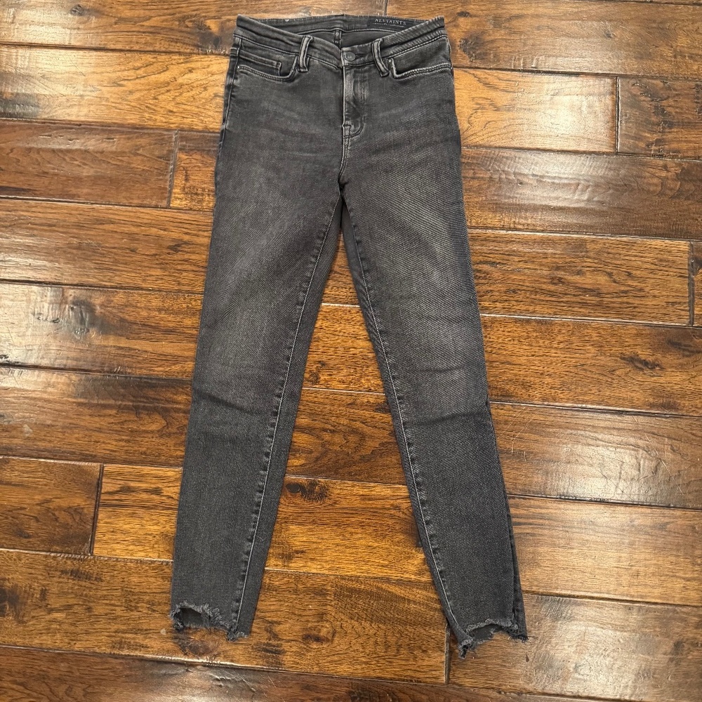 AllSaints Grace Black Skinny Jeans W27